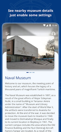 Android application Naval Museums Audio Guide screenshort