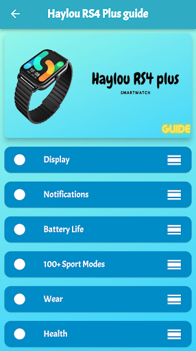 Android application Haylou RS4 Plus guide screenshort