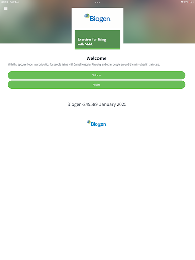 Biogen SMA Exercise App
