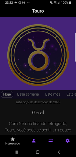 Android application Horóscopo Touro BR 2023 screenshort