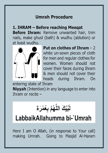 Hajj and Umrah Procedure