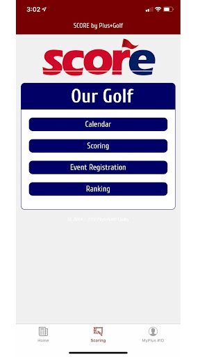 Score by Plus + Golf Screen 2