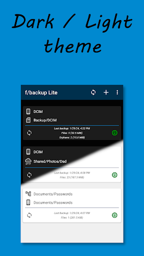 Android application f/backup Lite: backup folders screenshort