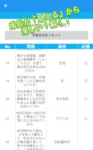 Download ロジカル記憶 中学歴史 一問一答で高校受験対策の無料アプリ Apk Free For Android Apktume Com