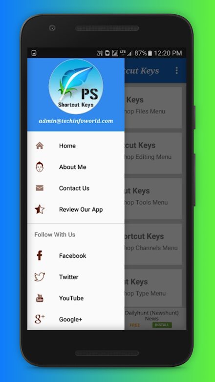 Photoshop Shortcut Deprecated Screen 3