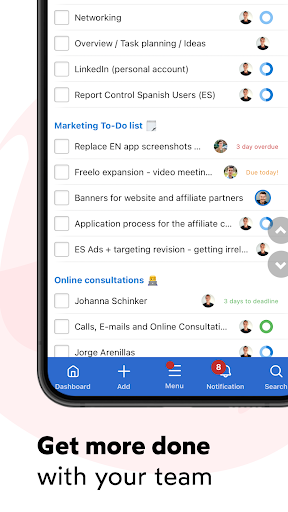 Freelo – Project Management Screen 3