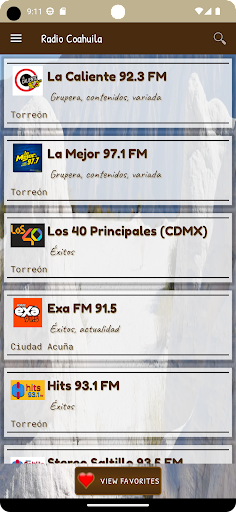 Android application Radio Coahuila Mexico + music screenshort