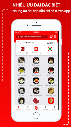 Android application Tiembanhitt - Đặt bánh online screenshort