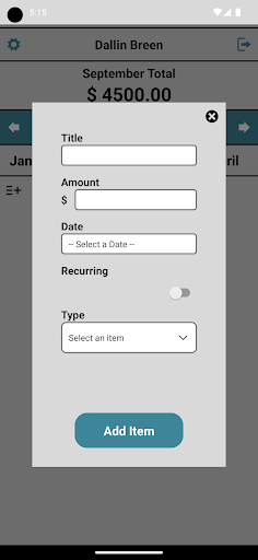 My Money Map Screen 3