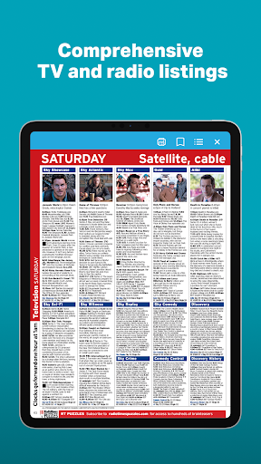 Screenshot of Radio Times Digital Magazine