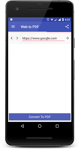 Android application Web to PDF Converter screenshort