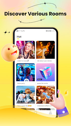Android application Miyo - Chat & Partying screenshort
