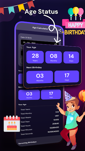 Android application Age Calculator - Date of Birth screenshort