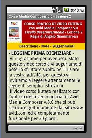 Corso Media Composer 5 - Lez.2 Screen 2