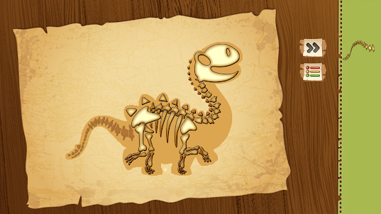 Копание кости динозавра