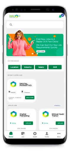 INICIO Jobs App Screen 2