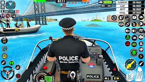 警察のボート犯罪シューティングゲームのおすすめ画像4