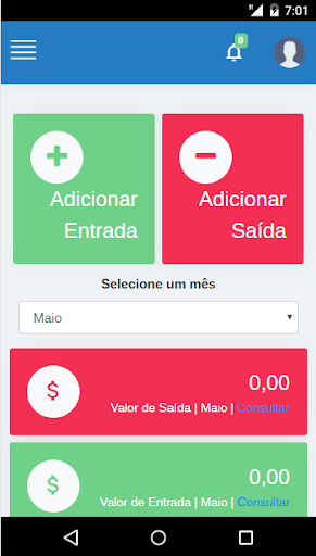 Android application Fluxo de Caixa - Simples screenshort