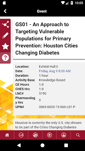 ADCES Events Screen 3