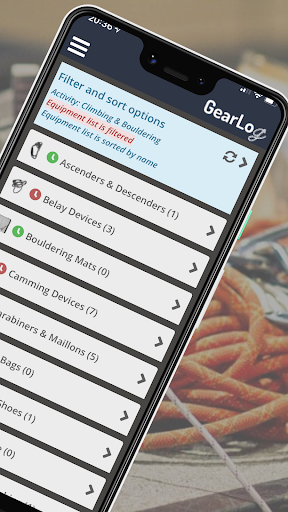 Android application GearLog screenshort