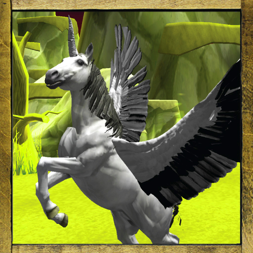 Flying Unicorn: Horse Family logo