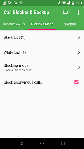 Call Blocker &Call Logs Backup Screen 2