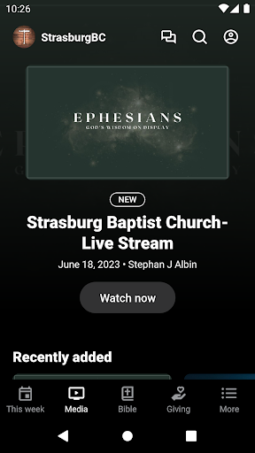 Strasburg Baptist Church Screen 2