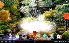 screenshot of 3D Autumn Waterfall Wallpaper