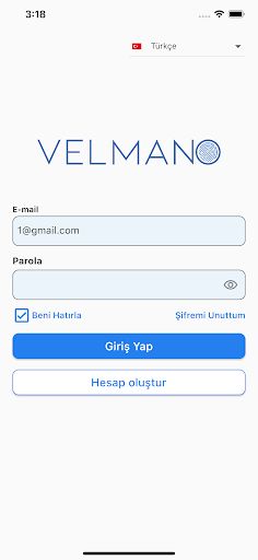 Android application Velmano screenshort