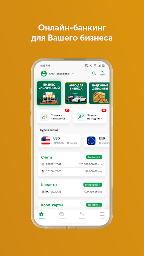 Android application Tenge Business screenshort