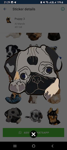 Puppy Dog Sticker for WhatsApp Screen 3