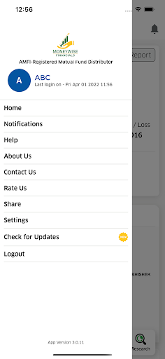 Moneywise Financials Screen 2