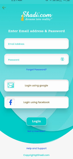 Shadi.com Screen 2