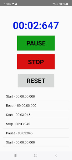 Stopwatch Workouts Timer App Screen 3
