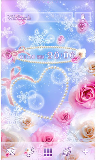 Android application Winter Heart Wallpaper Theme screenshort