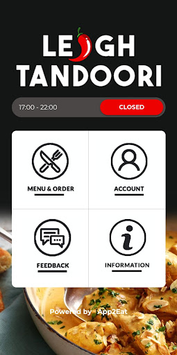 Android application Leigh Tandoori screenshort