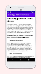 Easter Eggs Hidden Gems Games