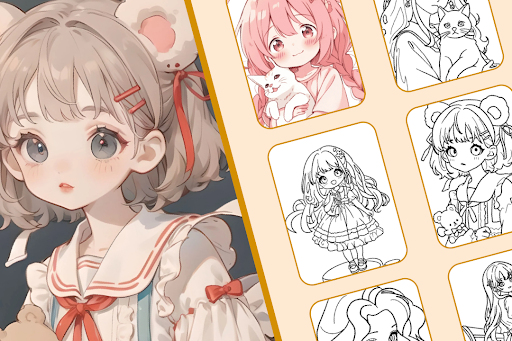 Anime Color - Trò chơi tô màu Mod Mở Khóa VIP