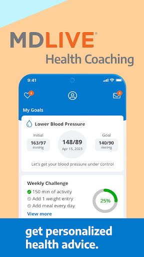 Android application MDLIVE Health Coaching screenshort