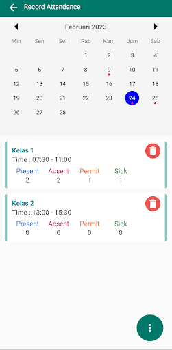 Record Student Attendance Screen 3