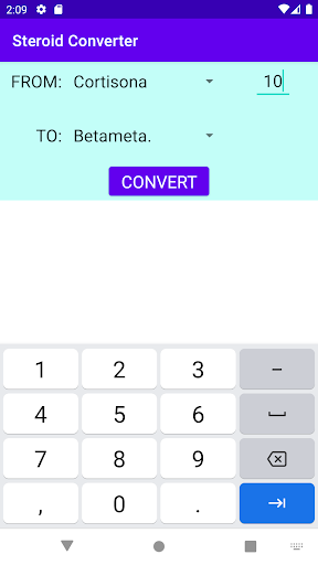 Steroid Converter Screen 2