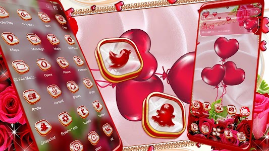 Red Rose Love Launcher Theme Unknown