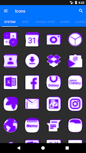 Inverted White Purple IconPack