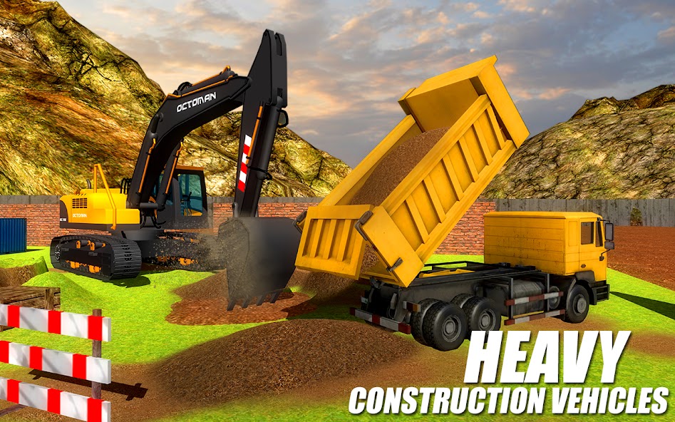 Excavator City Construction 3D banner