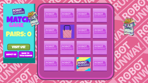 Robot Runway™ Match Game Screen 3