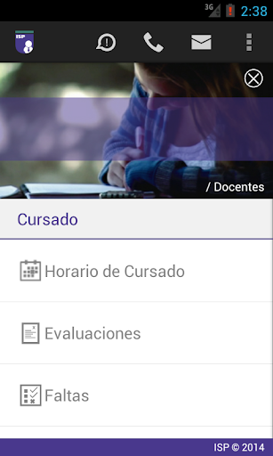 Android application MiISP Móvil Docentes screenshort