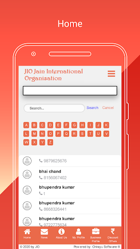 Android application Jain E-Global Community App screenshort