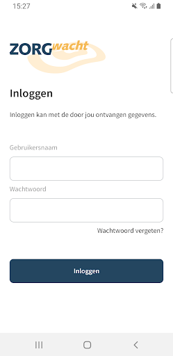 Android application Zorgwacht screenshort