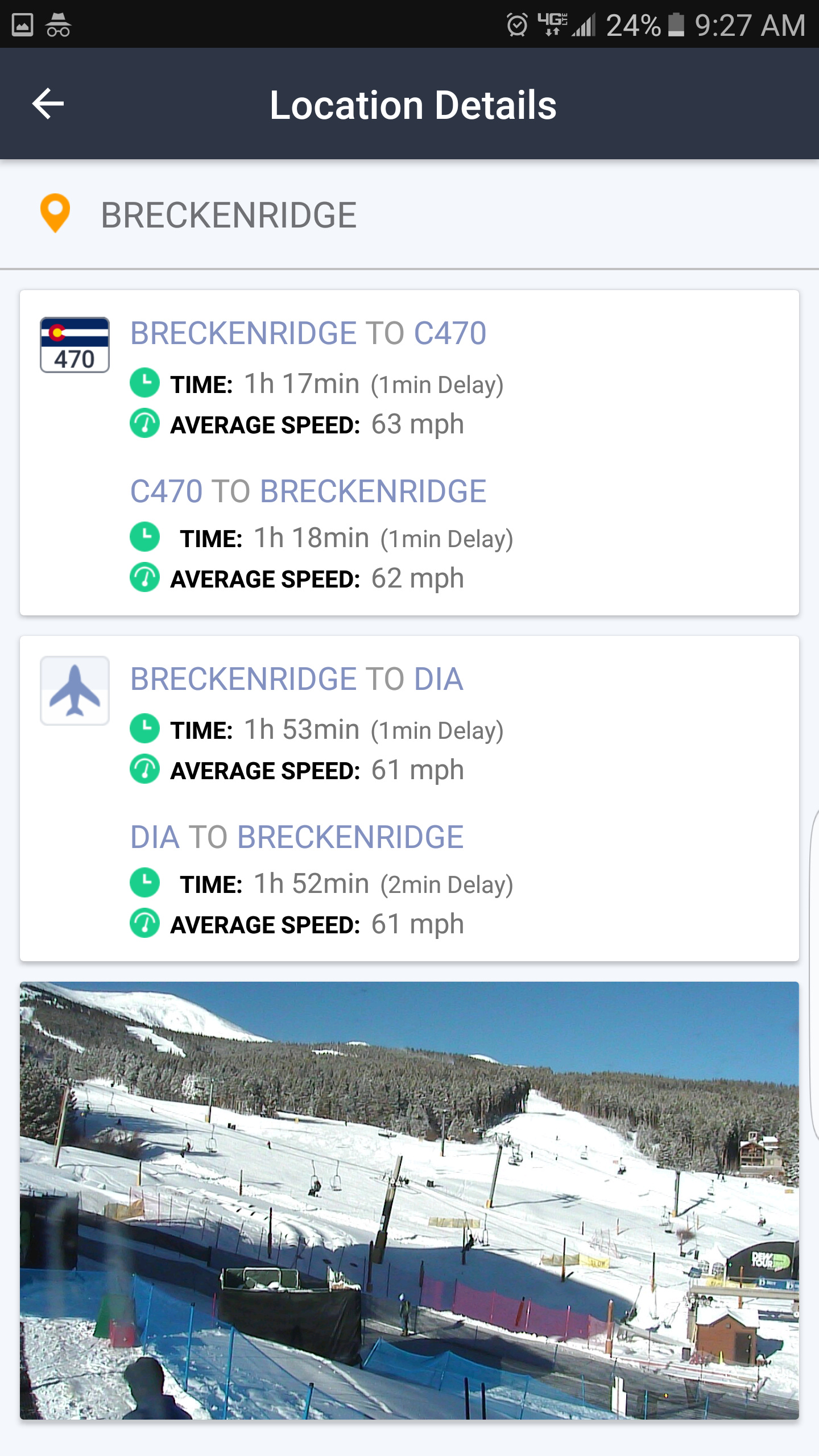 Android application Colorado Roads screenshort