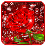 Cover Image of Descargar Romantic Red Rose Keyboard  APK